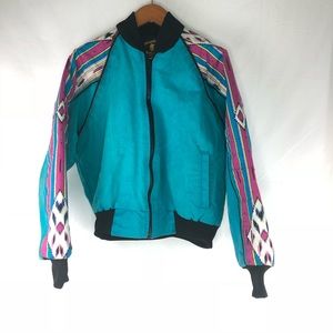 Award Design Vintage Jacket Women Teal Medium